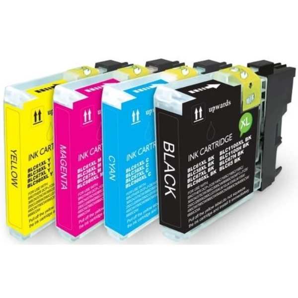 Compatible Inkjet Value Pack: Substitute to Brother LC67 LC38 - (1 X Black, 1 X Cyan, 1 X Magenta, 1 X Yellow)