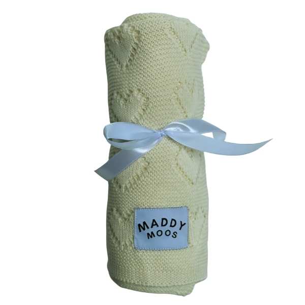Maddy Moos Cotton Baby Blanket - Cream