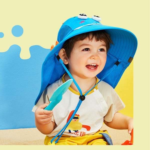 Lemonkid Monster Wide Brim Sun Hat for Toddlers – Extra Coverage