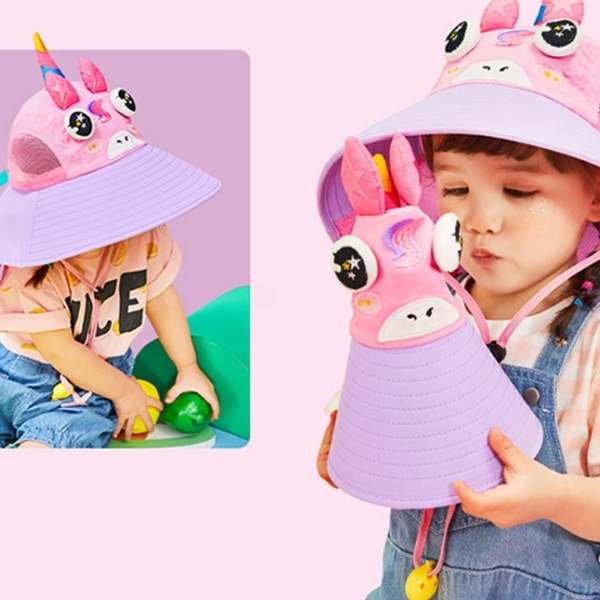 Lemonkid Unicorn Wide Brim Sun Hat for Toddlers – Extra Coverage