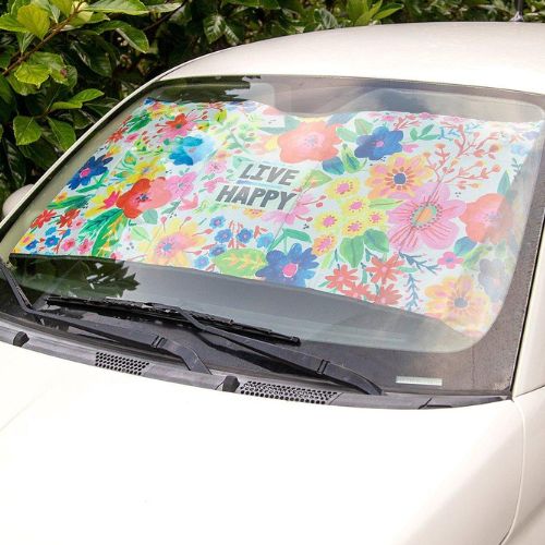 Live Happy Sun Shade for the Car by Natural Life