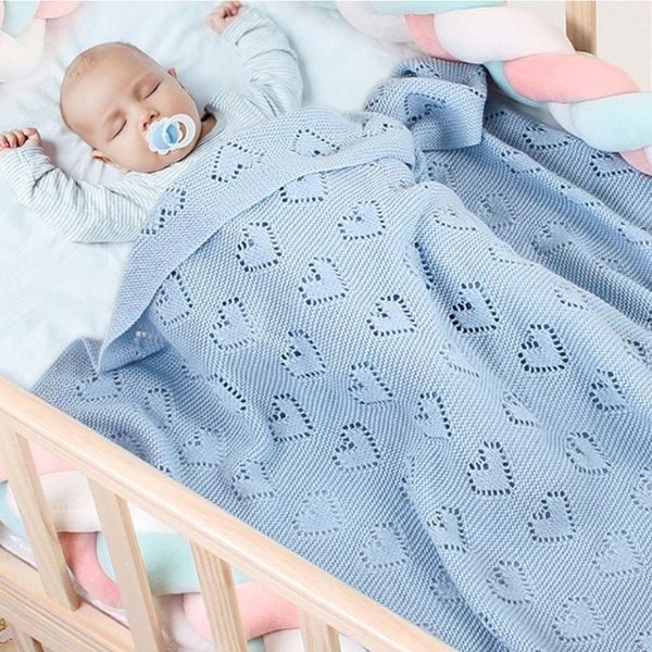 Maddy Moos Cotton Baby Blanket - Blue