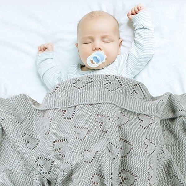 Maddy Moos Cotton Baby Blanket - Grey
