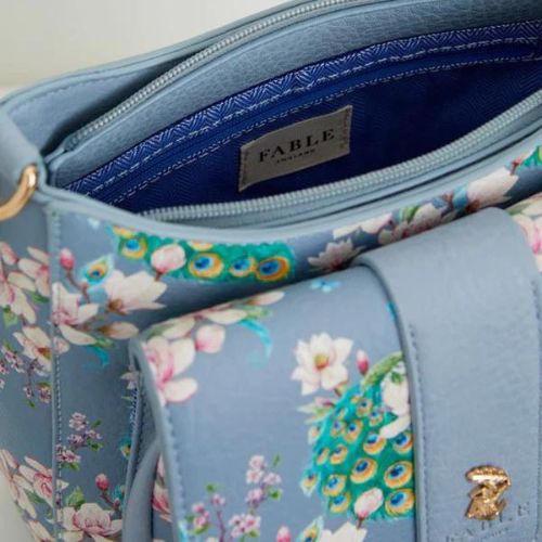 Peacock Cross Body Bag by Fable England