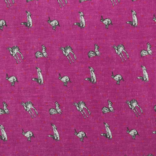 Purple Signature Animal Print Scarf by Fable England