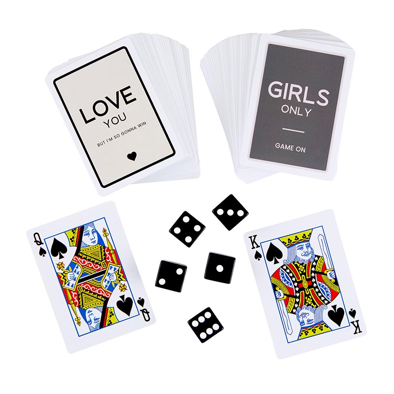 Girls Night In: Playing Card And Dice Set by Santa Barbara Design Studio