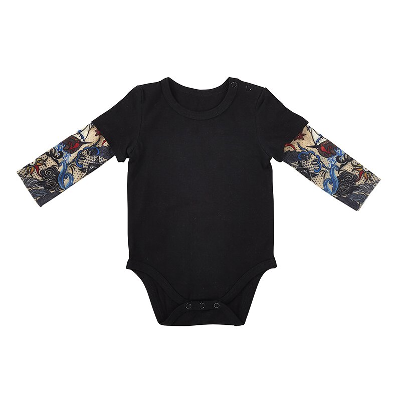 Tattoo Snapshirt (Black, 6-12 Months) by Stephan Baby